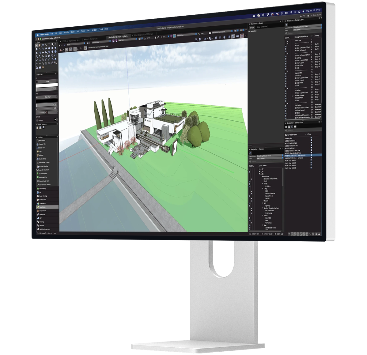 Kuycon P27Z monitor — side and front view