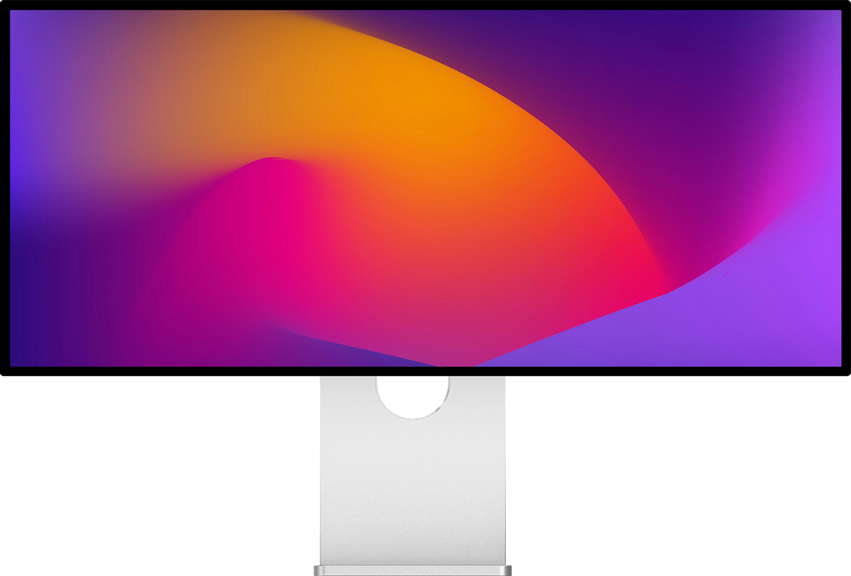 Kuycon Q34W monitor — side and front view