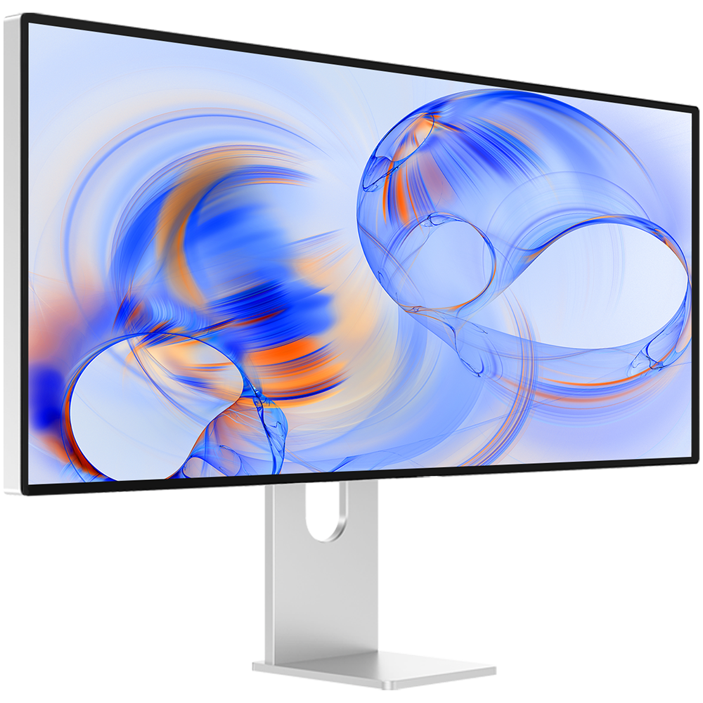 Kuycon Q34W monitor — side and front view