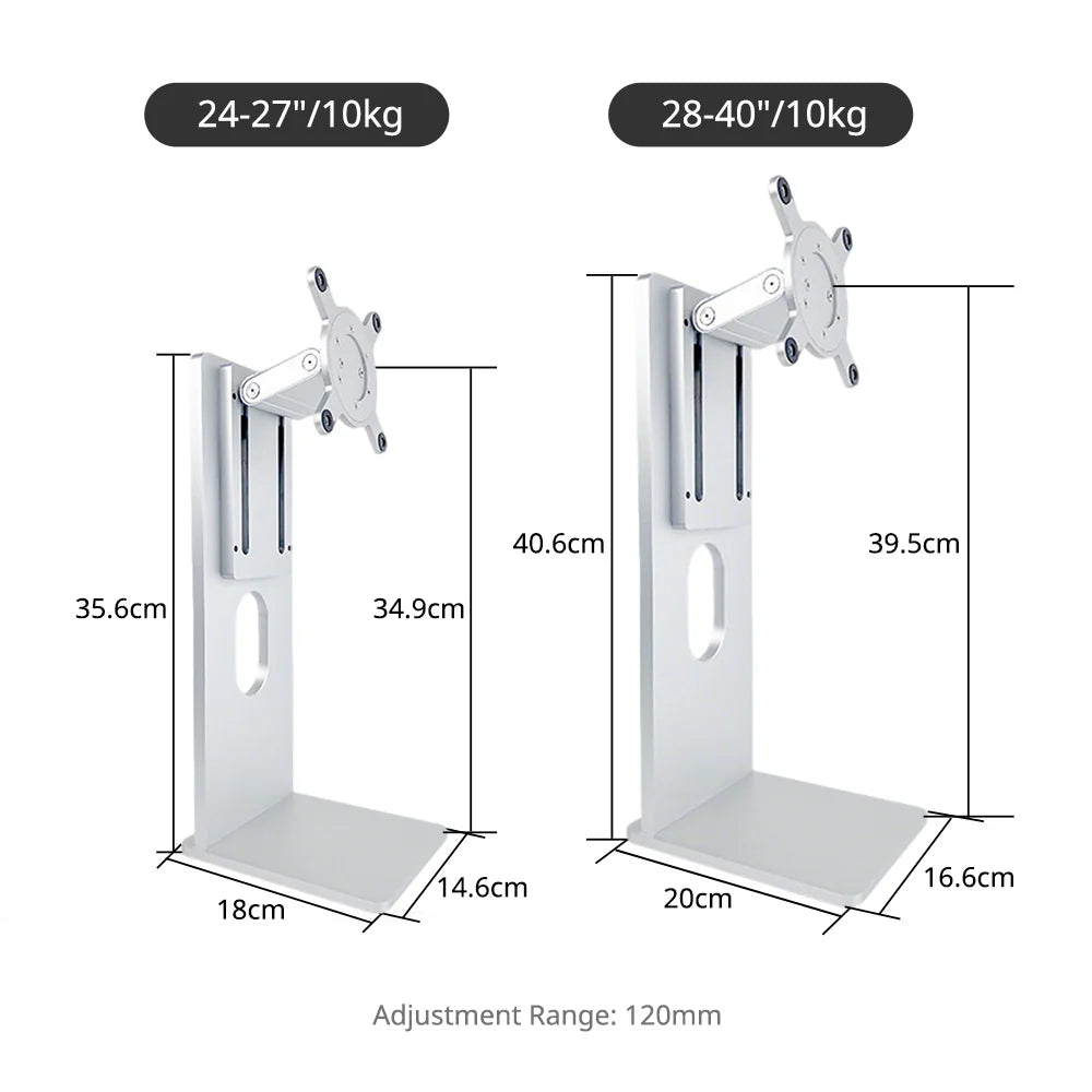 Universal Aluminum Ergonomic Monitor VESA Mount Tilt Height Pivot — VESA mount